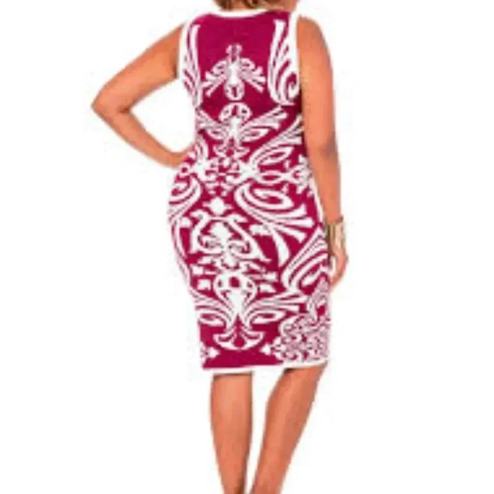 Ashley‎ Stewart Status Print Sweater Dress
